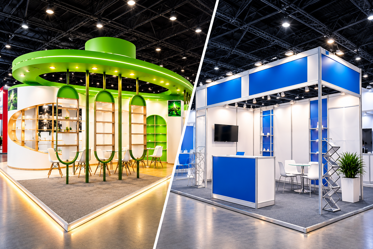 custom vs modular exhibition stand Dubai