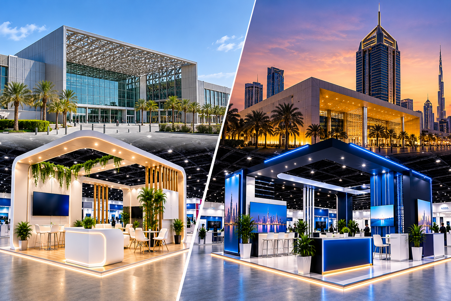 Exhibition stand built at the Dubai Exhibition Centre