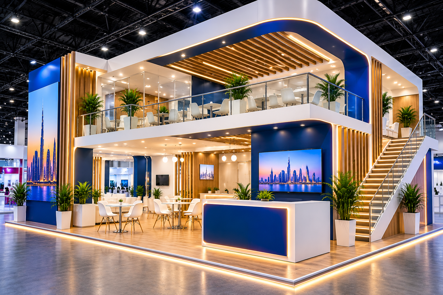 double decker exhibition stand Dubai