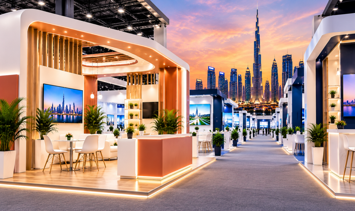 First time exhibitor stand at a Dubai trade show