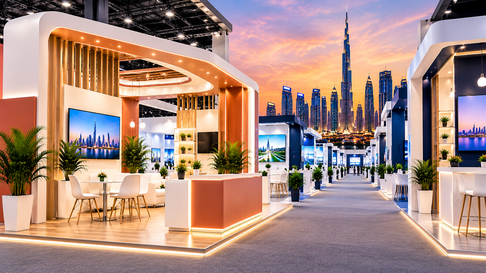 First time exhibitor stand at a Dubai trade show